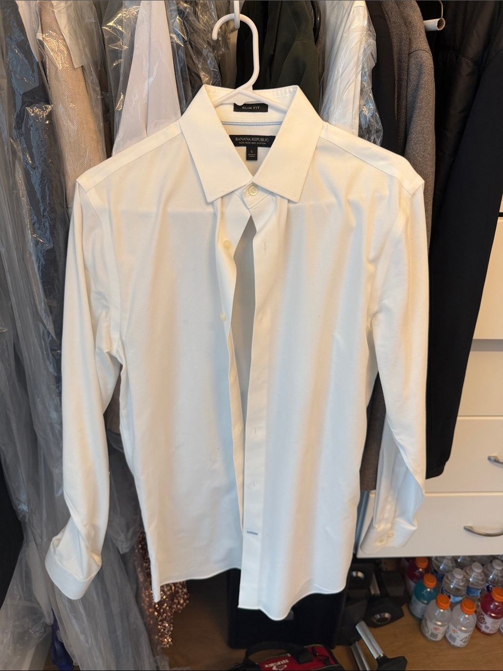 Banana Republic White Dress Shirt - Slim Fit Long Sleeve